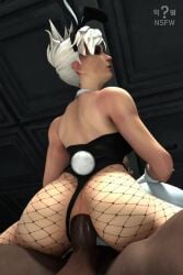 1boy 1girls 3d anal anal_creampie anal_sex animated anonymousnsfw blender bunny_girl bunnysuit cowgirl_position cum_in_ass cum_inside dark-skinned_male dark_skin female fishnet fishnets gaping grabbing_ass interracial league_of_legends looking_back looking_pleasured male mp4 no_sound pale-skinned_female pale_skin playboy_bunny pygophilia3d riven tight_anal video white_hair