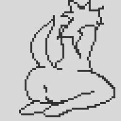 ambiguous_fluids anal_object_expulsion android_21 animated anthro anus ball ball_in_ass dragon_ball dragon_ball_fighterz gape gaping_anus majin majin_android_21 monochrome naked pixel_art sketch tail