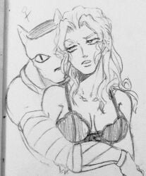 angry_face bra breasts diamond_is_unbreakable female female_only gender_transformation genderswap_(mtf) jojo's_bizarre_adventure killer_queen kira_yoshikage light_hair long_hair no_sex rule_63 standing tired tired_expression yoshikage_kira