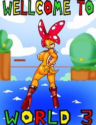 alternate_breast_size anthro ass boots bow bracelet breasts claws eyelashes female high_heels koopa koopalings lipstick lordstevie mario_(series) necklace nintendo nipples pearl_necklace pink_shell polka_dots shell solo spiked_shell spikes super_mario_bros._3 tail video_games water wendy_o._koopa