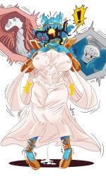 alen_(artist) breasts cum cum_in_pussy female head_between_breasts nyanlathotep pussy sex sex_under_clothes standing standing_sex stickman sucker_for_love tagme white_background