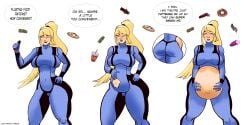 belly belly_inflation fat_belly jigglywiggly metroid samus_aran weight_gain