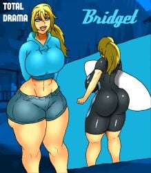 2d 5ifty ass big_breasts breasts bridgette_(tdi) bubble_butt busty curvy curvy_figure female female_focus female_only front_view hourglass_figure jay-marvel pinup pinup_pose rear_view tagme total_drama_island wide_hips