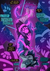 anthro black_hair blue_body breasts clothing dialogue drone dronesuit dronification english_text feet female foot_fetish foot_on_face foot_on_head foot_play footjob hair hand_on_breast hand_on_butt hand_on_foot hand_on_hip hi_res latex latex_clothing latex_skinsuit pankallisti pussy sensory_deprivation sensory_deprivation_helmet sensory_overload sex skinsuit solo text tight_clothing upside-down vaginal_foot_play vaginal_footjob vaginal_penetration