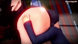 3d 3d_animation 3d_model ass ass_grab ass_worship azur_lane black_hair black_panties caked_up clothing eating_ass eating_butt face_in_ass fat_ass friedrich_der_grosse_(azur_lane) groundage huge_ass koikatsu licking_ass long_hair looking_back panties short_hair smothering smothering_ass tagme thick_ass thick_thighs tongue_out video