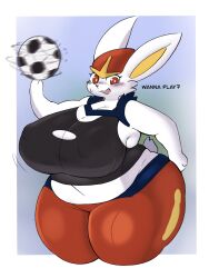 big_breasts breasts cinderace cleavage enormous enormous_ass enormous_breasts enormous_everything female furry huge_breasts inazuma_kat pokemon pokemon_(species) tagme thick_thighs wide_hips