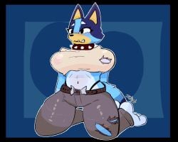 bluey heeler from bluey (series) by zaw