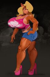 1girls 2025 2d_(artwork) 2d_artwork activision ass bandicoot barely_contained barely_contained_breasts big_ass big_breasts big_butt big_lips big_thighs black_claws black_eyes black_fingernails black_nails blonde_hair breasts butt colossal_breasts crabtopus crash_(series) dat_ass female female_focus female_only giant_breasts gigantic_breasts glistening glistening_ass glistening_body glistening_butt glistening_skin hands_on_hips heel_boots heels huge_ass huge_breasts huge_butt huge_lips large_breasts lips long_hair looking_sideways massive_breasts microsoft orange_skin shiny_ass shiny_breasts shiny_butt shiny_hair shiny_skin shiny_thighs shorts side_butt sideass sidebutt solo solo_female solo_focus suggestive suggestive_look suggestive_pose tail tawna_bandicoot thick_thighs thighs upper_body yellow_hair