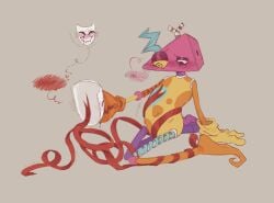 clowncel digital_circus digital_media_(artwork) dry_humping fanart first_time gangle_(tadc) gangle_(the_amazing_digital_circus) no_genitals non-human the_amazing_digital_circus yuri zooble_(tadc) zooble_(the_amazing_digital_circus)