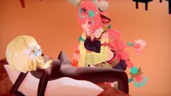 animated bedroom consensual_cuckquean cow_girl dildo_in_ass door evil_grin feels_wrong fellatio furi furina_(genshin_impact) genshin_impact immorality iwara koisatol lumine_(genshin_impact) mihoyo mihoyo_technology_(shanghai)_co._ltd. mmd music peeping relationship rough_sex sad sex_from_behind tagme taking_turns tears transformation varesa_(genshin_impact) video watching_from_afar