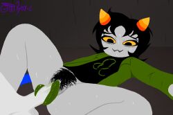 1boy 1girls 2d :3 accurate_art_style alien alien/human alien_genitalia alien_girl balls black_hair black_shirt blue_tail cave clothed clothed_female clothed_female_nude_male clothed_sex clothes digital_media_(artwork) female green_jacket grey_skin homestuck homestuck_troll horn horns indoor indoors indoors_sex jacket laying_down laying_on_back laying_on_ground leo_(zodiac) looking_at_penis looking_down male ms_paint_adventures mspaint nepeta_leijon orange_horn orange_horns penetration penis pixel_art png pubic_hair pussy rhy-c self_upload sex straight sweat sweatdrop tentabulge tentacle troll troll_female uncensored vaginal_penetration watermark yellow_sclera zodiac