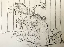 absurd_res anal anklet anthro arm_tuft ass aurora_(makoyino) back_muscles backsack balls ballsack big_breasts bison bodily_fluids bovid bovine breasts buffalo butt_grab dreadlocks duo elbow_tuft feet felid female female_rimming female_rimming_futa futa/female futanari genitals grabbing_sheets hand_on_butt heart_symbol hi_res horn humanoid_feet intersex intersex/female jewelry juniper_(makoyino) lion makoyino mammal mane muscles muscular muscular_female oral pantherine plantigrade rimming rimming_futa sex sweat sweatdrop tail trans_(lore) trans_woman_(lore) tuft vein veiny_arms veiny_muscles