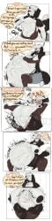 anthro belly big_breasts body_outline bones breasts canine churning churning_stomach curled_up digestion fatal fatal_digestion fatal_vore female female_pred happy_prey itskorrie male male/female male_prey nipples oral_vore stomach_bulge stomach_noises text vore vore_belly vore_sex weight_gain willing_prey willing_vore