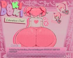 angry ass ass_bigger_than_head ass_bigger_than_torso ass_focus back_view big_ass dialogue doki_doki_literature_club edit edited fat_ass fat_butt filter hips hips_wider_than_shoulders huge_ass hyper_ass leggings moonstadew natsuki_(doki_doki_literature_club) pantylines pink_clothing pink_hair pinkmangahoe roleplay roleplay_account talking_to_viewer text tight_clothing tights twintails wide_hips