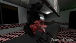 16:9 3d_(artwork) ahe_gao animatronic anthro bent_over_furniture bent_over_surface black_body black_fur canid canine canis claws closed_eyes countertop cross-eyed digital_media_(artwork) dominant dominant_male door duo ears_back ears_down eye_patch eyewear five_nights_at_freddy's floor fountain_drink_dispenser fox foxy_(fnaf) from_behind_position fur gold_(metal) gold_tooth half-closed_eyes hand_on_hand hands_on_partner hook hook_hand light_source long_claws looking_pleasured machine male male/male male_penetrated male_penetrating male_penetrating_male mammal menu_board mishuyuu_(modeler) mythological_canine mythological_creature mythology narrowed_eyes open_mouth penetration pivoted_ears purple_eyes raised_head red_body robot scottgames sex skyrim_werewolf source_filmmaker_(artwork) submissive submissive_male teeth_showing tile tile_ceiling tile_floor tongue tongue_out vent vertichusko watermark werecanid werecanine werecreature werewolf widescreen window wolf