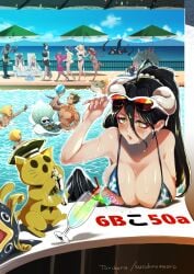 ainz_ooal_gown albedo_(overlord) aura_bella_fiora beach big_breasts cocytus_(overlord) cz2128_delta demiurge_(overlord) entoma_vasilissa_zeta female female_focus hamsuke lupusregina_beta male mare_bello_fiore masiro multiple_boys multiple_girls narberal_gamma neia_baraja overlord_(maruyama) pandora's_actor sebas_tian_(overlord) shalltear_bloodfallen solo_focus solution_epsilon swimming_pool tagme undead yuri_alpha