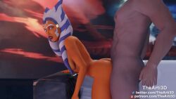 1boy 1girls 3d ahsoka_tano airress3d_(3d-modeller) alien alien_girl animated ass athletic_female background bar bending_forward blue_eyes breasts clone_wars clone_wars_(style) doggy_style duo facial_markings female headband headgear horn human human_on_humanoid human_penetrating humanoid interspecies light-skinned_male light_skin looking_back male markings medium_breasts moaning music nightclub open_mouth orange_body orange_skin parted_lips patreon sideboob signature sound standing standing_sex star_wars straight teeth tentacle_hair the_clone_wars:_season_seven thearti3d togruta twitter_username url video