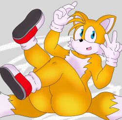 ass ass_focus big_ass big_butt blue_eyes cute fat fox fox_boy fox_ears fox_tail frederickjdraws furry furry_ears furry_only furry_tail gloves kawaii male_only nude orange_fur shoes sonic_(series) sonic_the_hedgehog_(series) tails thick thick_ass thick_thighs