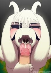 anthro asriel_dreemurr asriel_dreemurr_(god_form) big_(disambiguation) bodily_fluids bovid caprine cum cum_on_face deity desertkaiju fellatio femboy genital_fluids genitals girly goat human human_on_male human_penetrating light-skinned_male male male/male mammal oral penile penis sex tongue undertale undertale_(series) video_games