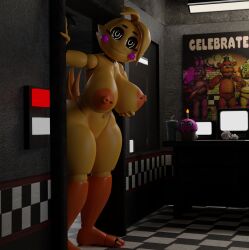 1girls 3d 3d_(artwork) animatronic animatronic_female big_breasts big_nipples blender3d blender_(software) blender_cycles breasts eyes_half_open five_nights_at_freddy's five_nights_at_freddy's_2 forella looking_at_viewer lovetaste_chica milf nipple_piercing nipples piercing robot robot_girl scottgames smile_at_viewer smiley_face solo solo_female standing tagme thick thick_legs thick_thighs thighhighs thighs toy_chica_(fnaf) white_eyes yellow_body yellow_hair