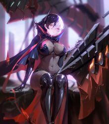 1boy azur_lane big_breasts brünhilde_(azur_lane) breasts female female_only iron_blood_(azur_lane) light-skinned_female light_skin sansanss10_(artist) solo tagme