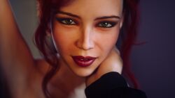 1girls 3d city_of_broken_dreamers daz_studio green_eyes hi_res looking_at_viewer phillygames red_hair red_lipstick victoria_shields