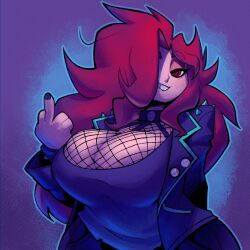 big_breasts bigdad boob_window darnact fishnets red_hair thick_thighs toon_michaela toxicsoul77 wide_hips