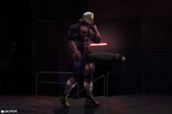 abs biceps bodybuilder boner erection furry hyper hyper_balls hyper_genitalia hyper_penis hyper_testicles male male_focus male_only muscle muscles muscular muscular_arms muscular_ass muscular_back muscular_legs muscular_male muscular_thighs nipples nude pecs solo solo_male veins veiny_penis vikifox_(artist)