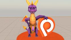 activision anthro anthro_only dragon drakeledragon genitals hi_res male patreon penis presenting purple_body purple_penis solo spyro spyro_the_dragon video_games