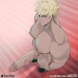 abs biceps big_moobs big_pecs blonde_hair bodybuilder boner erection huge_cock huge_moobs huge_pecs katsuki_bakugou male male_focus male_only moobs muscle muscles muscular muscular_arms muscular_ass muscular_back muscular_legs muscular_male muscular_thighs my_hero_academia nipples nude pecs solo solo_male spiky_hair veins veiny_penis vikifox_(artist)