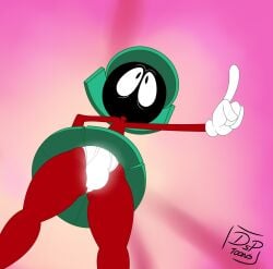 1boy 1male big_ass big_butt big_hips big_legs bottom_heavy bottomless bottomless_male bottomwear briefs bulge dsptoons looney_tunes male_only marvin_the_martian penis_under_clothes smooth_skin thick_thighs warner_brothers