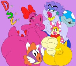 5girls anthro ass bestthe big_ass big_breasts big_butt big_lips big_thighs bimbo birdetta birdo blue_skin breasts cheep_cheep curvy curvy_female curvy_females dick_sucking_lips dinosaur featureless_breasts female female_only females females_only fish huge_breasts huge_butt huge_thighs lavender_skin lips looking_at_viewer madame_flurrie mario_(series) multiple_girls nintendo no_nipples paper_mario pink_bow pink_shell pink_skin piranha_plant plant polka_dot_bow purple_background purple_hair purple_skin red_bow red_necklace rule_63 sushie tagme thick_thighs thighs wendy_o._koopa wind_spirit wink yellow_necklace yellow_skin