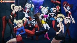 6+girls 8girls ass asymmetrical_legwear batman:_assault_on_arkham batman:_the_animated_series batman:_the_brave_and_the_bold batman_(series) big_ass big_breasts black_socks blonde_hair blue_eyes breasts cartoon_network cleavage crossover dat_ass dc_comics dc_super_hero_girls dcamu dcau dcuaom female female_only garter_belt garter_straps harleen_quinzel harleen_quinzel_(shg) harlequin harley_quinn harley_quinn_(2019) harley_quinn_(classic) harley_quinn_(gods_and_monsters) harley_quinn_(series) harley_quinn_(the_brave_and_the_bold) harley_quinn_(ttg) hbo_max justice_league:_gods_and_monsters light-skinned_female light_skin lingerie looking_at_viewer multiple_girls pale-skinned_female pale_skin red_socks reit socks square_crossover teen_titans_go thick_thighs thigh_socks thighhighs tight_clothing watermark wide_hips