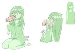arm_up arms arms_behind_back ass ass_up balls big_ass big_breasts big_butt blush blushing_profusely breasts dangoheart dangoheart_animation deep_blowjob deep_throat deepthroat deepthroat_mark deepthroat_no_hands dick drip dripping female female_focus green_body green_eyes green_hair green_nipples green_skin hand_on_breast heart heart-shaped_pupils heart_eyes instant_loss instant_loss_2koma kneeling knees knees_together knees_together_feet_apart large_ass large_breasts legs male male/female minecraft minecraft_anime minecraft_mob nipples oral_creampie penis penis_out see-through see-through_clothing see-through_shirt see-through_top see_through shirt slime slime_(dangoheart_animation) slime_(minecraft) slime_(substance) slime_girl slime_hair slime_monster smaller_female smelling_penis sniffing_penis sweat sweatdrop sweating telensfw thick_ass thick_hips thick_legs thick_thighs thighs thighs_large throat throat_bulge throat_fuck throat_penetration transparent transparent_body transparent_clothing wet x-ray