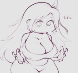 big_breasts breasts female sketch tagme w0m1