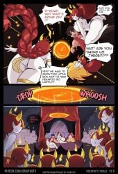 21girls 6+girls ass big_ass big_breasts braided_hair breasts cleavage comic english_text harem hekapoo hekapoos_trials_(hermitmoth) hermitmoth horns marco_diaz multiple_girls page_9 red_hair star_vs_the_forces_of_evil tagme