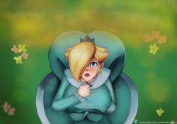 ass ass_in_dress bangs big_ass big_breasts blonde_hair blue_dress blue_eyes blush breasts closed_mouth covered_nipples crown dress earrings eyelashes eyeshadow fart fart_cloud fart_fetish hair_over_one_eye jewelry large_ass large_breasts lips long_hair looking_up mario_(series) nintendo princess_rosalina raspulence shiny_hair smelly smelly_ass super_mario_galaxy super_smash_bros._for_nintendo_3ds_and_wii_u