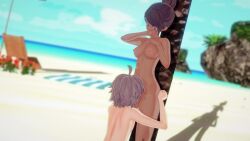 3d animated asahina_aoi big_breasts bouncing_breasts breasts busty cunnilingus danganronpa danganronpa:_trigger_happy_havoc danganronpa_1 eating_pussy koikatsu naegi_makoto straight_hair video