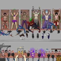 6+girls bellona_(smite) black_hair blonde_hair bondage crossover dark-skinned_female feet female foot_fetish kislev light-skinned_female miao_ying multiple_girls muscular_female nail_guards nude overwatch pharah smite tagme tickle_torture tickling tickling_armpits tickling_feet tzarina_katarin warhammer_(franchise) warhammer_fantasy white_hair