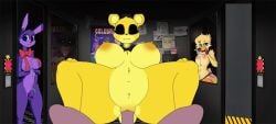 animated big_breasts bonnie_(fnaf) chica_(fnaf) cowgirl_position five_nights_at_freddy's five_nights_at_fuzzboob's fnaf freddy_(fnaf) furry glazed_(artist) golden_freddy_(fnaf) rule_63 sex sound tagme thick_thighs vaginal_penetration video