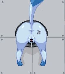 animated anus ass black_bars bodily_fluids butt_markings censored clitoris cum cum_in_pussy cum_inside digital_media_(artwork) duo eeveelution female feral generation_4_pokemon genital_fluids genitals gif glaceon invisible_penis low_res male markings nintendo penetration pixel_art pokémon_(species) pokemon pussy pussy_juice rosemilktea sex stuck through_wall vaginal_penetration video_games