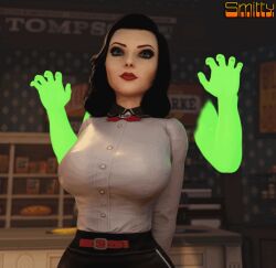 3d 3d_(artwork) animated annoyed areolae big_breasts bioshock bioshock_infinite black_hair blender_(software) blue_eyes breasts breasts_out burial_at_sea busty disembodied_hands elizabeth_comstock embarrassed eyeshadow flashing flashing_breasts ghost_hands groping groping_breasts groping_from_behind hourglass_figure large_breasts lipstick long_hair makeup nipples open_shirt pale-skinned_female ripped_clothing ripping_clothing shirt shocked_expression skirt smitty34 standing tagme tight_clothing tight_shirt unseen_male_face wide_hips