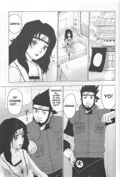 canon_couple comic dialogue english_text kurenai_yuhi manga monochrome naruto naruto_(classic) naruto_(series) naruto_shippuden pierre_norano sarutobi_asuma speech_bubble story text yuuhi_kurenai