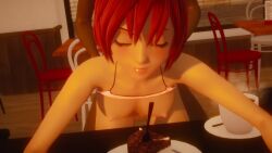 1boy1girl 3d age_difference animated blue_eyes blushing breasts breasts_out dark-skinned_male dark_skin honey_select interracial kairi kingdom_hearts looking_at_viewer looking_pleasured public_sex red_hair roseza smile sound sunset tagme teenager video