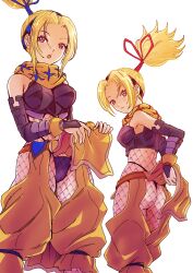 armor ass blonde blonde_hair female fishnets overlord_(maruyama) rurukichi tagme tia_(overlord) tina_(overlord) twins