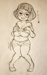 1girls ass big_ass big_breasts breasts chubby female female_only glasses hailey_anne_thomas magood_sdsr0026 misora_inaho short_hair solo solo_female yo-kai_watch yo-kai_watch_2 yo-kai_watch_3 youkai_watch