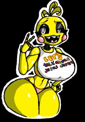 five_nights_at_freddy's meme peace_sign tagme the_absolute thick_thighs toy_chica_(fnaf)