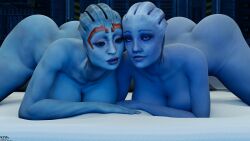 2girls 3d alien alien_girl all_fours asari ass ass_up athletic_female big_ass big_breasts big_butt blue_skin breasts bubble_butt busty fat_ass female female_only huge_ass huge_breasts large_ass large_breasts liara_t'soni looking_at_viewer mass_effect mature_female milf nyes117 round_ass samara thick thick_ass thick_hips thick_lips thick_thighs voluptuous wide_hips