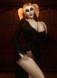 1girls 3d 3d_(artwork) alternate_breast_size big_breasts big_hips blonde_hair breasts breasts_bigger_than_head breasts_bigger_than_torso busty choker cleavage clothed clothed_female curvaceous curvy curvy_figure eyebrows eyelashes female female_only gigantic_breasts hair highres hips hourglass_figure huge_breasts huge_hips humanoid hyper hyper_breasts jeanette_voerman large_breasts large_hips light-skinned_female light_skin lips makeup malkavian nose pale-skinned_female pale_skin red_choker slim_waist small_waist solo solo_female thighs thin_waist tiny_waist top_heavy twintails upper_body vaako vampire vampire_girl vampire_the_masquerade vampire_the_masquerade_bloodlines virt-a-mate virtamate voluptuous wasp_waist wide_hips world_of_darkness