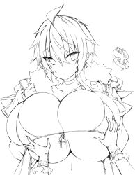 big_breasts bra breasts character_request cleavage female fluffy2sphere huge_breasts tagme